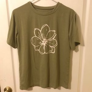 Green Flower Tee Shirt